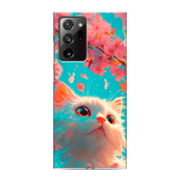 Силиконовый чехол на Samsung Galaxy Note 20 Ultra с принтом Красивый кот Силиконовый чехол на Samsung Galaxy Note 20 Ultra с принтом Красивый кот