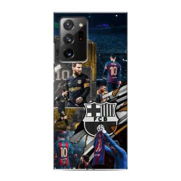 Силиконовый чехол на Samsung Galaxy Note 20 Ultra с принтом Messi Barcelona Силиконовый чехол на Samsung Galaxy Note 20 Ultra с принтом Messi Barcelona