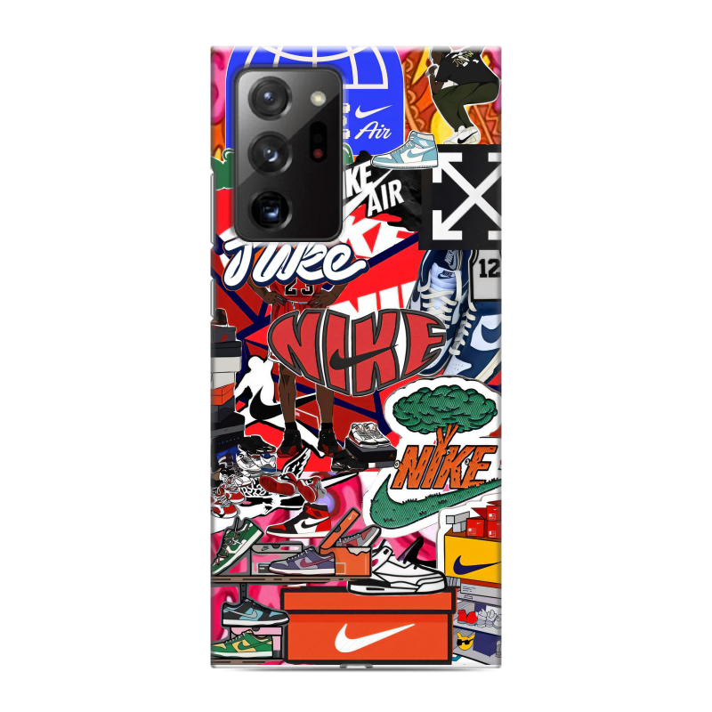 Силиконовый чехол на Samsung Galaxy Note 20 Ultra с принтом Найк Nike яркий Силиконовый чехол на Samsung Galaxy Note 20 Ultra с принтом Найк Nike яркий