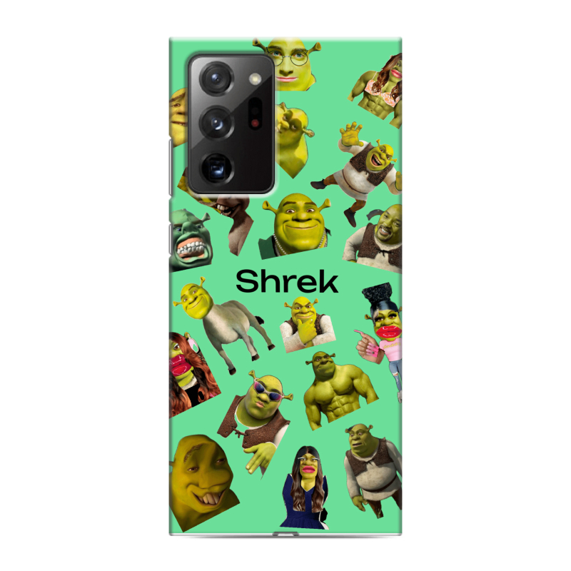 Силиконовый противоударный чехол на Samsung Galaxy Note 20 Ultra с принтом Шрек Shrek Силиконовый противоударный чехол на Samsung Galaxy Note 20 Ultra с принтом Шрек Shrek