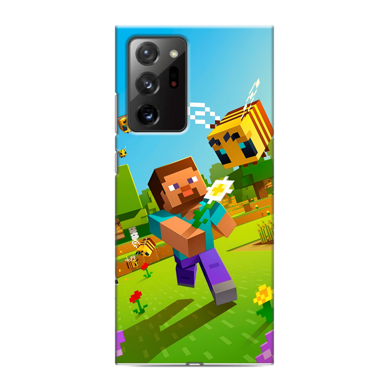 Силиконовый противоударный чехол на Samsung Galaxy Note 20 Ultra с принтом Майнкрафт Minecraft Силиконовый противоударный чехол на Samsung Galaxy Note 20 Ultra с принтом Майнкрафт Minecraft