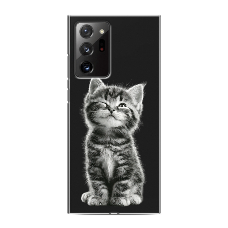Силиконовый чехол на Samsung Galaxy Note 20 Ultra с принтом Котенок Силиконовый чехол на Samsung Galaxy Note 20 Ultra с принтом Котенок