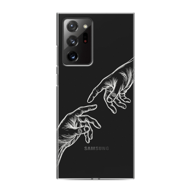 Силиконовый противоударный чехол на Samsung Galaxy Note 20 Ultra с принтом Сотворение мира Силиконовый противоударный чехол на Samsung Galaxy Note 20 Ultra с принтом Сотворение мира