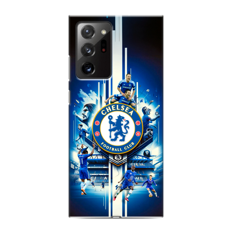 Силиконовый противоударный чехол на Samsung Galaxy Note 20 Ultra с принтом Chelsea Челси Силиконовый противоударный чехол на Samsung Galaxy Note 20 Ultra с принтом Chelsea Челси