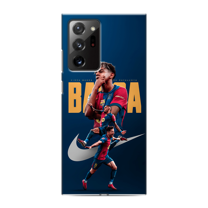 Силиконовый противоударный чехол на Samsung Galaxy Note 20 Ultra с принтом Барселона Barca Yamal Силиконовый противоударный чехол на Samsung Galaxy Note 20 Ultra с принтом Барселона Barca Yamal