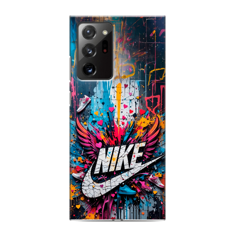 Силиконовый противоударный чехол на Samsung Galaxy Note 20 Ultra с принтом Nike Найк Силиконовый противоударный чехол на Samsung Galaxy Note 20 Ultra с принтом Nike Найк