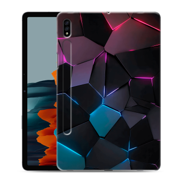 Силиконовый чехол на планшета Samsung Galaxy Tab S7 с принтом Геометрия неона Силиконовый чехол на планшета Samsung Galaxy Tab S7 с принтом Геометрия неона