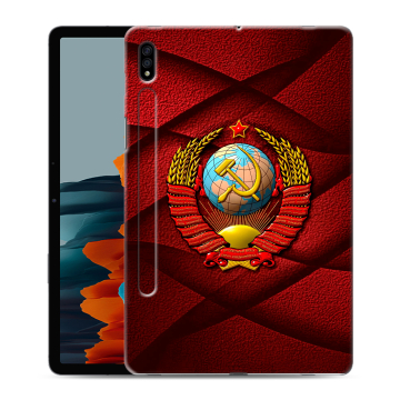 Силиконовый чехол на планшета Samsung Galaxy Tab S7 с принтом Герб СССР Силиконовый чехол на планшета Samsung Galaxy Tab S7 с принтом Герб СССР