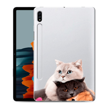 Силиконовый чехол на планшета Samsung Galaxy Tab S7 с принтом Кошки Силиконовый чехол на планшета Samsung Galaxy Tab S7 с принтом Кошки