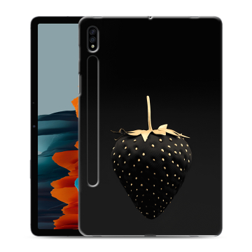 Силиконовый чехол на планшета Samsung Galaxy Tab S7 с принтом Черная клубника Силиконовый чехол на планшета Samsung Galaxy Tab S7 с принтом Черная клубника