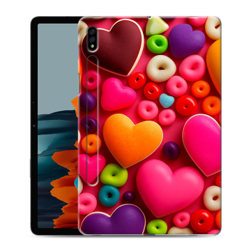 Силиконовый чехол на планшета Samsung Galaxy Tab S7 с принтом Сердечки Силиконовый чехол на планшета Samsung Galaxy Tab S7 с принтом Сердечки