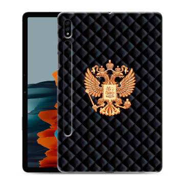 Силиконовый чехол на Samsung Galaxy Tab S7 с принтом Герб России принт Силиконовый чехол на Samsung Galaxy Tab S7 с принтом Герб России принт