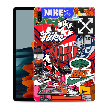 Силиконовый чехол на Samsung Galaxy Tab S7 с принтом Найк Nike яркий Силиконовый чехол на Samsung Galaxy Tab S7 с принтом Найк Nike яркий
