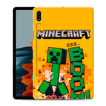 Силиконовый чехол на Samsung Galaxy Tab S7 с принтом Майнкрафт Minecraft Силиконовый чехол на Samsung Galaxy Tab S7 с принтом Майнкрафт Minecraft
