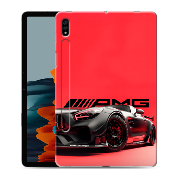 Силиконовый чехол на Samsung Galaxy Tab S7 с принтом Мерседес Mercedes AMG