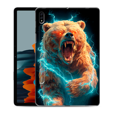 Силиконовый чехол на Samsung Galaxy Tab S7 с принтом Медведь