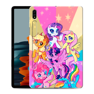 Силиконовый чехол на Samsung Galaxy Tab S7 с принтом My little pony Дружба чудо Силиконовый чехол на Samsung Galaxy Tab S7 с принтом My little pony Дружба чудо