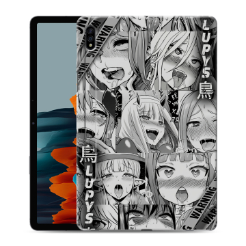 Силиконовый чехол на Samsung Galaxy Tab S7 с принтом Ahegao Ахегао Аниме