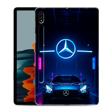 Силиконовый чехол на Samsung Galaxy Tab S7 с принтом Mercedes Мерседес Силиконовый чехол на Samsung Galaxy Tab S7 с принтом Mercedes Мерседес