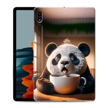 Силиконовый чехол на Samsung Galaxy Tab S7 с принтом смешная панда Силиконовый чехол на Samsung Galaxy Tab S7 с принтом смешная панда