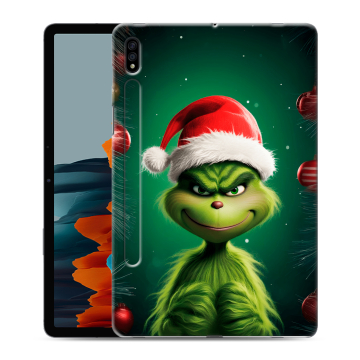 Силиконовый чехол на Samsung Galaxy Tab S7 с принтом Гринч Новый год Рождество