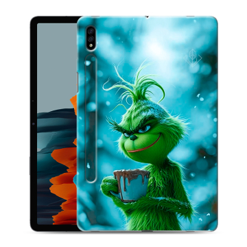 Силиконовый чехол на Samsung Galaxy Tab S7 с принтом Новый год гринч