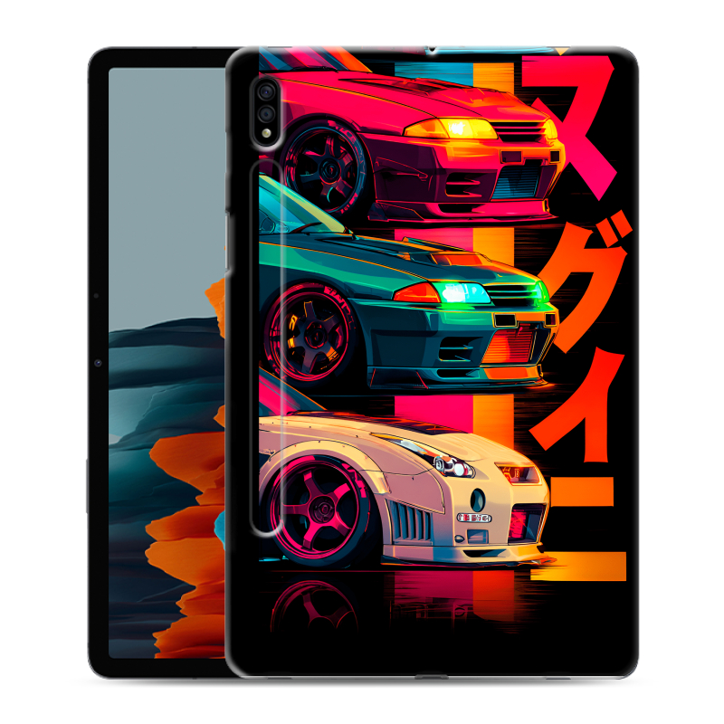 Силиконовый чехол на планшета Samsung Galaxy Tab S7 с принтом Гоночные машины Силиконовый чехол на планшета Samsung Galaxy Tab S7 с принтом Гоночные машины