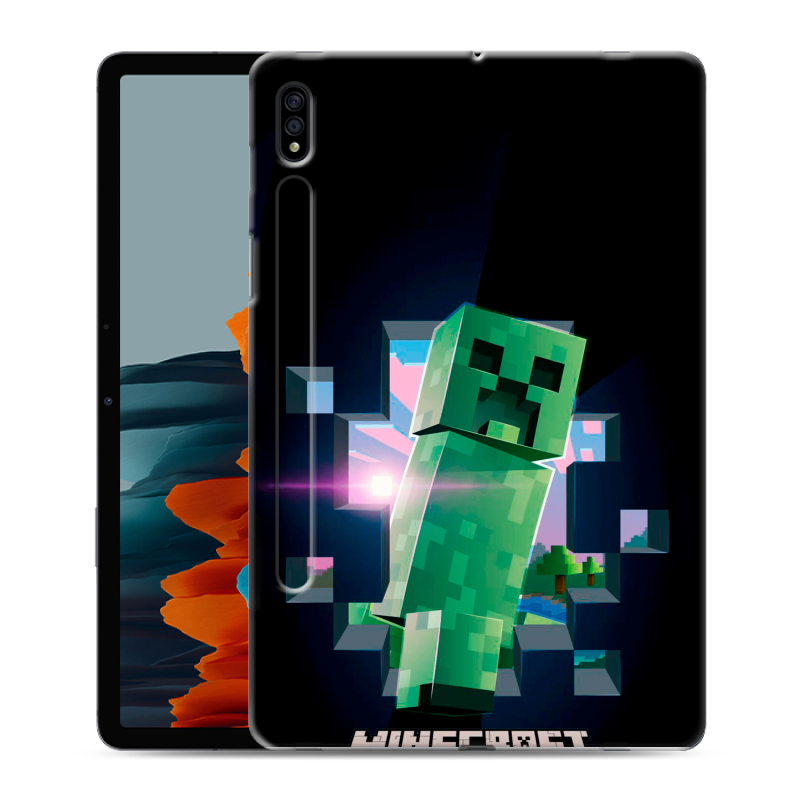 Силиконовый чехол на Samsung Galaxy Tab S7 с принтом Майнкрафт Minecraft Силиконовый чехол на Samsung Galaxy Tab S7 с принтом Майнкрафт Minecraft