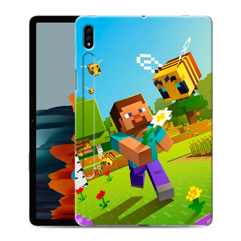 Силиконовый чехол на Samsung Galaxy Tab S7 с принтом Майнкрафт Minecraft Силиконовый чехол на Samsung Galaxy Tab S7 с принтом Майнкрафт Minecraft