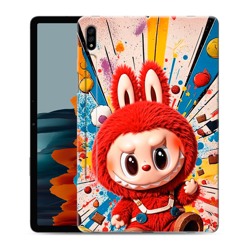 Силиконовый чехол на Samsung Galaxy Tab S7 с принтом Labubu Лабубу Силиконовый чехол на Samsung Galaxy Tab S7 с принтом Labubu Лабубу