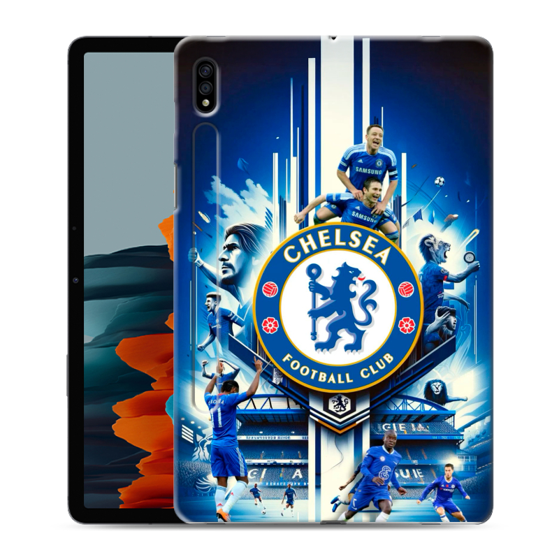 Силиконовый противоударный чехол на Samsung Galaxy Tab S7 с принтом Chelsea Челси Силиконовый противоударный чехол на Samsung Galaxy Tab S7 с принтом Chelsea Челси