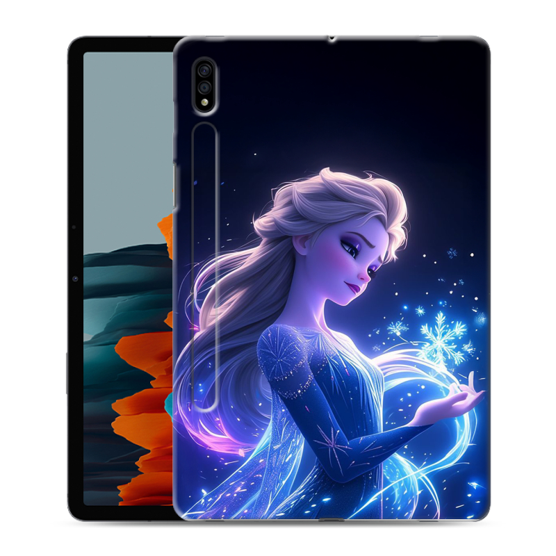 Силиконовый чехол на Samsung Galaxy Tab S7 с принтом Холодное сердце Frozen Силиконовый чехол на Samsung Galaxy Tab S7 с принтом Холодное сердце Frozen