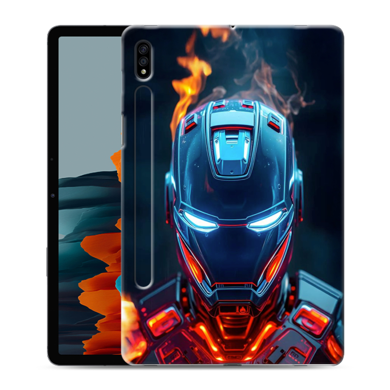 Силиконовый противоударный чехол на Samsung Galaxy Tab S7 с принтом IronMan Железный человек Силиконовый противоударный чехол на Samsung Galaxy Tab S7 с принтом IronMan Железный человек