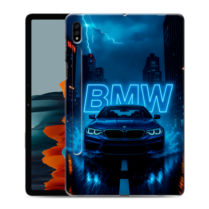Силиконовый противоударный чехол на Samsung Galaxy Tab S7 с принтом BMW БМВ Силиконовый противоударный чехол на Samsung Galaxy Tab S7 с принтом BMW БМВ