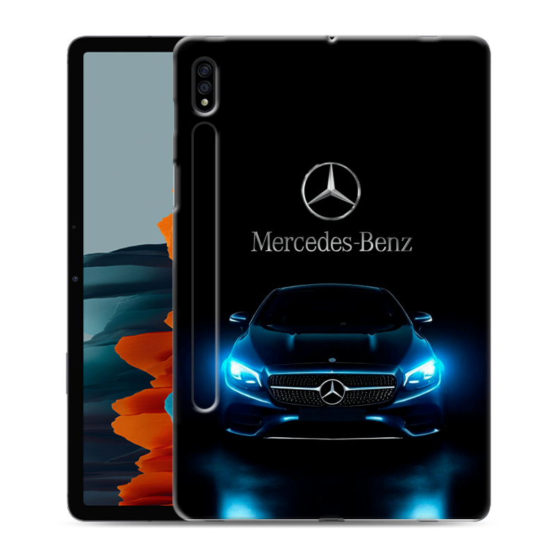 Силиконовый чехол на Samsung Galaxy Tab S7 с принтом Mercedes Мерседес Силиконовый чехол на Samsung Galaxy Tab S7 с принтом Mercedes Мерседес