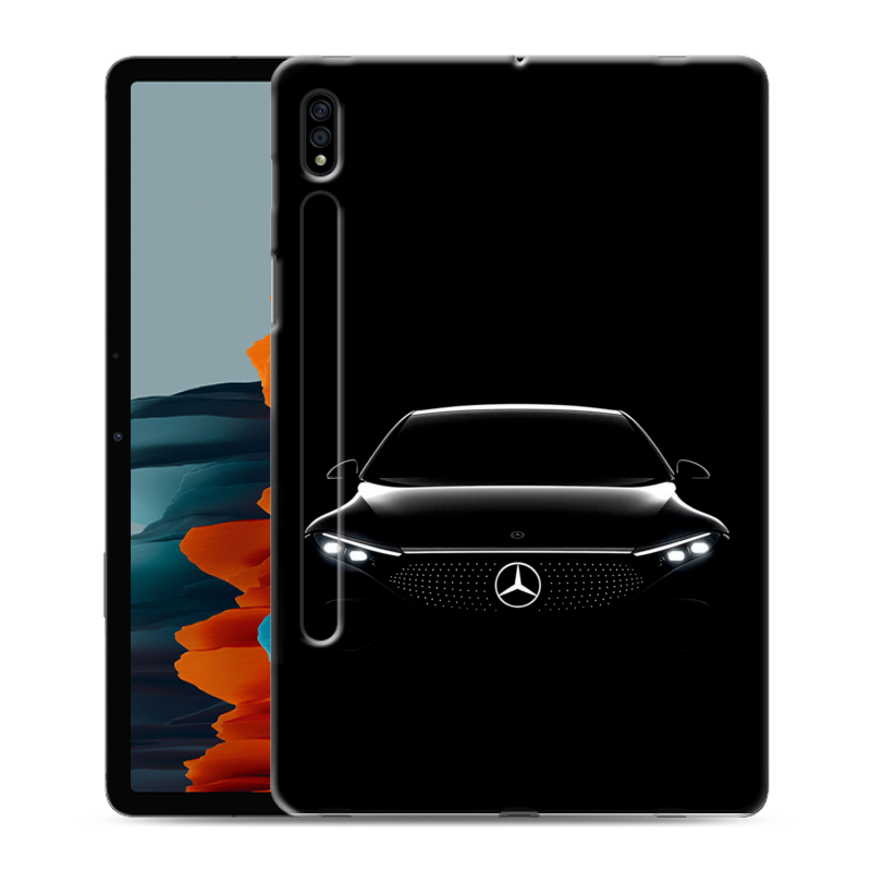 Силиконовый противоударный чехол на Samsung Galaxy Tab S7 с принтом Mercedes Мерседес Силиконовый противоударный чехол на Samsung Galaxy Tab S7 с принтом Mercedes Мерседес