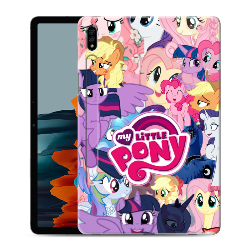 Силиконовый чехол на Samsung Galaxy Tab S7 с принтом My little pony Дружба чудо Силиконовый чехол на Samsung Galaxy Tab S7 с принтом My little pony Дружба чудо