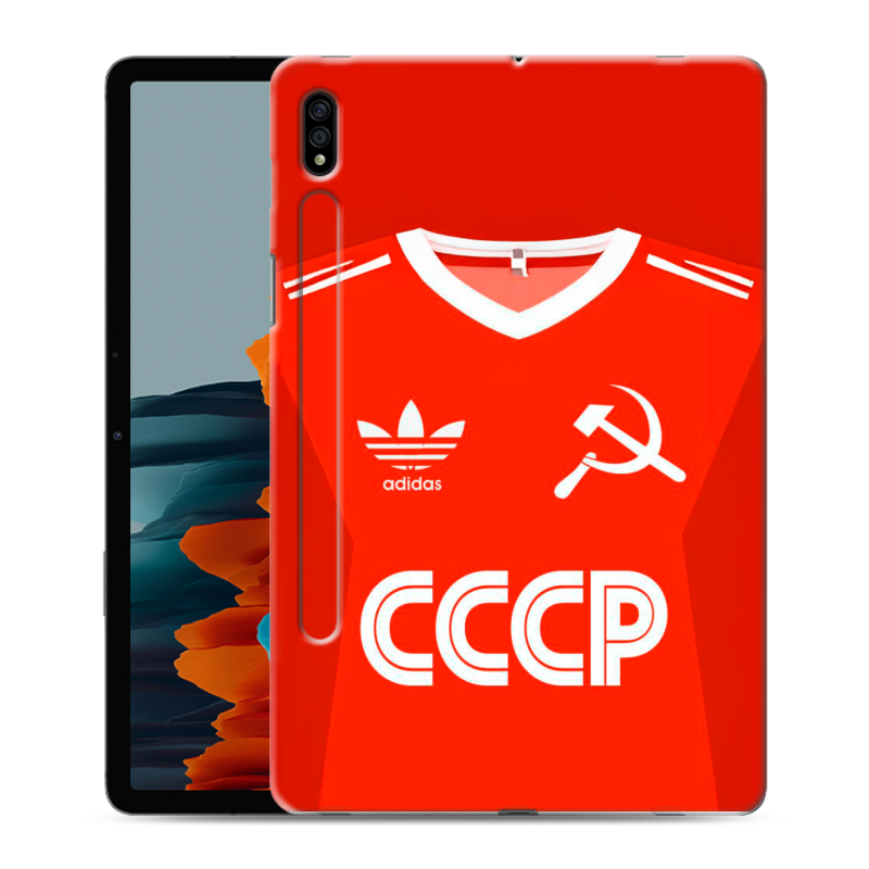 Силиконовый чехол на Samsung Galaxy Tab S7 с принтом Флаг Герб СССР Силиконовый чехол на Samsung Galaxy Tab S7 с принтом Флаг Герб СССР