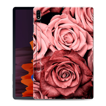 Силиконовый чехол на планшета Samsung Galaxy Tab S7 Plus с принтом Цветы розы Силиконовый чехол на планшета Samsung Galaxy Tab S7 Plus с принтом Цветы розы