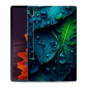 Силиконовый чехол на планшета Samsung Galaxy Tab S7 Plus с принтом Листья Силиконовый чехол на планшета Samsung Galaxy Tab S7 Plus с принтом Листья