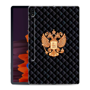 Силиконовый чехол на Samsung Galaxy Tab S7 Plus с принтом Герб России принт