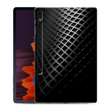 Силиконовый чехол на Samsung Galaxy Tab S7 Plus с принтом Текстура металла
