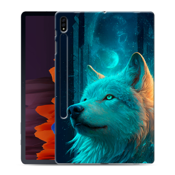 Силиконовый чехол на Samsung Galaxy Tab S7 Plus с принтом бабочки саккура