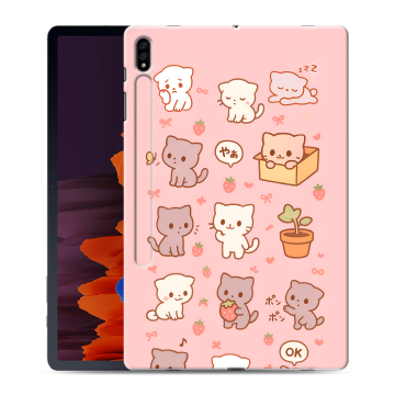 Силиконовый чехол на Samsung Galaxy Tab S7 Plus с принтом Hello Kitty Хелоу Кити