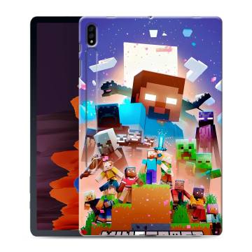 Силиконовый чехол на Samsung Galaxy Tab S7 Plus с принтом Майнкрафт Minecraft Силиконовый чехол на Samsung Galaxy Tab S7 Plus с принтом Майнкрафт Minecraft