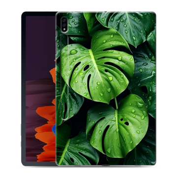 Силиконовый чехол на Samsung Galaxy Tab S7 Plus с принтом Листья