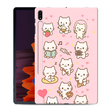 Силиконовый чехол на Samsung Galaxy Tab S7 Plus с принтом Hello Kitty Хелоу Кити
