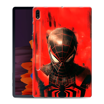 Силиконовый чехол на Samsung Galaxy Tab S7 Plus с принтом человек паук spiderman