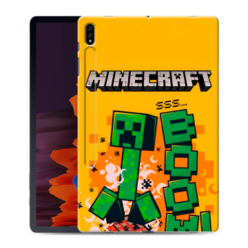 Силиконовый чехол на Samsung Galaxy Tab S7 Plus с принтом Майнкрафт Minecraft