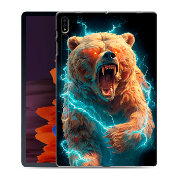 Силиконовый чехол на Samsung Galaxy Tab S7 Plus с принтом Медведь